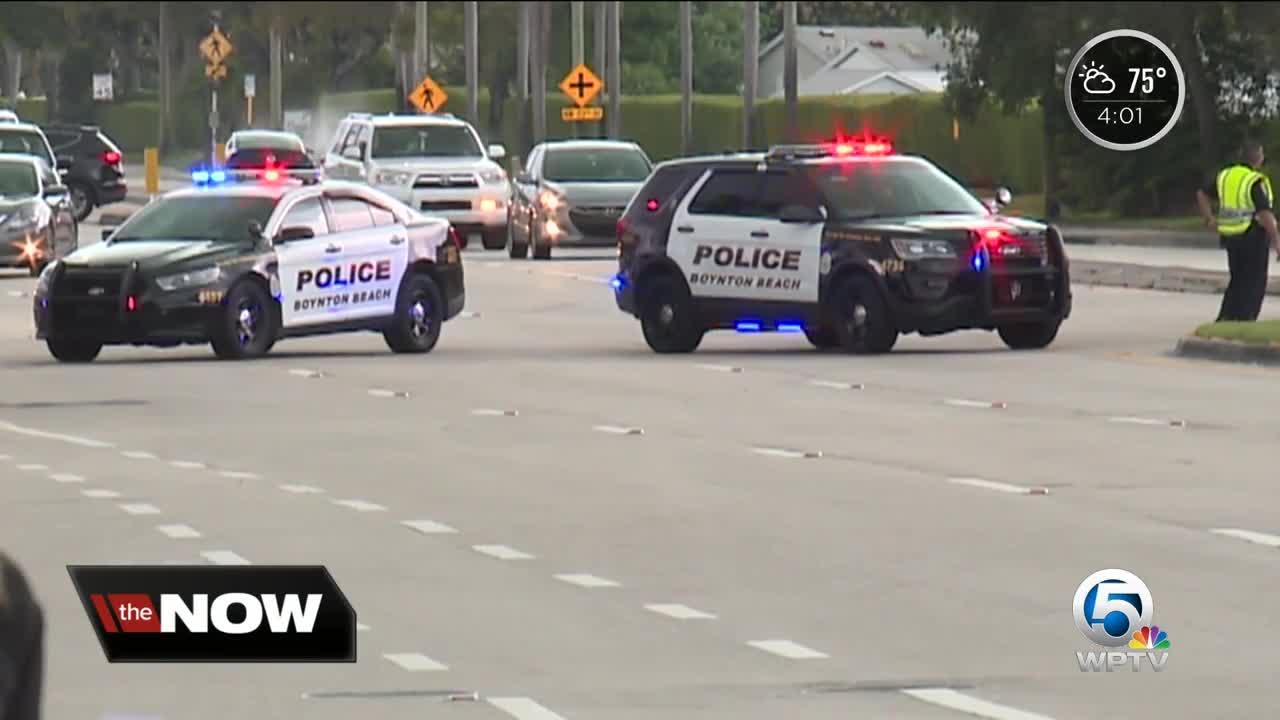 Boynton Beach officer struck by car while chasing suspect in serious condition