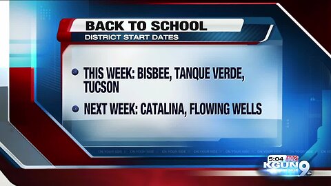 When is the first day of school? List of district start dates around southern Arizona