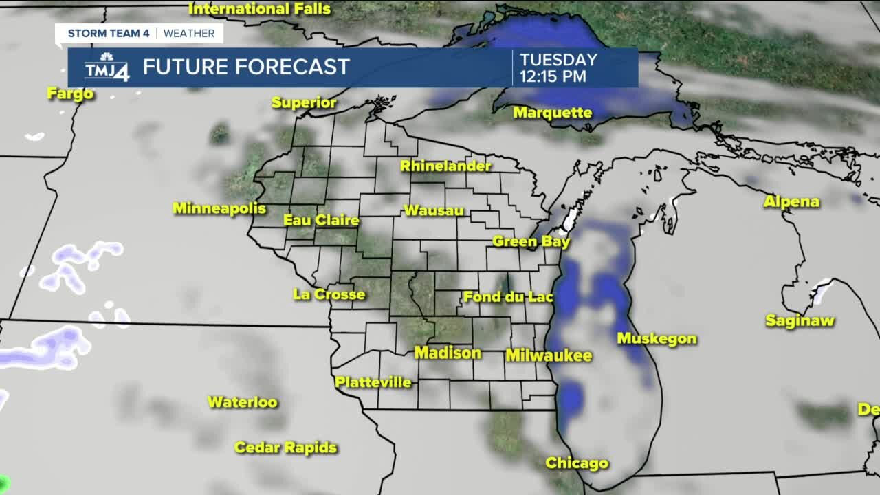 Cloudy, mild Tuesday ahead