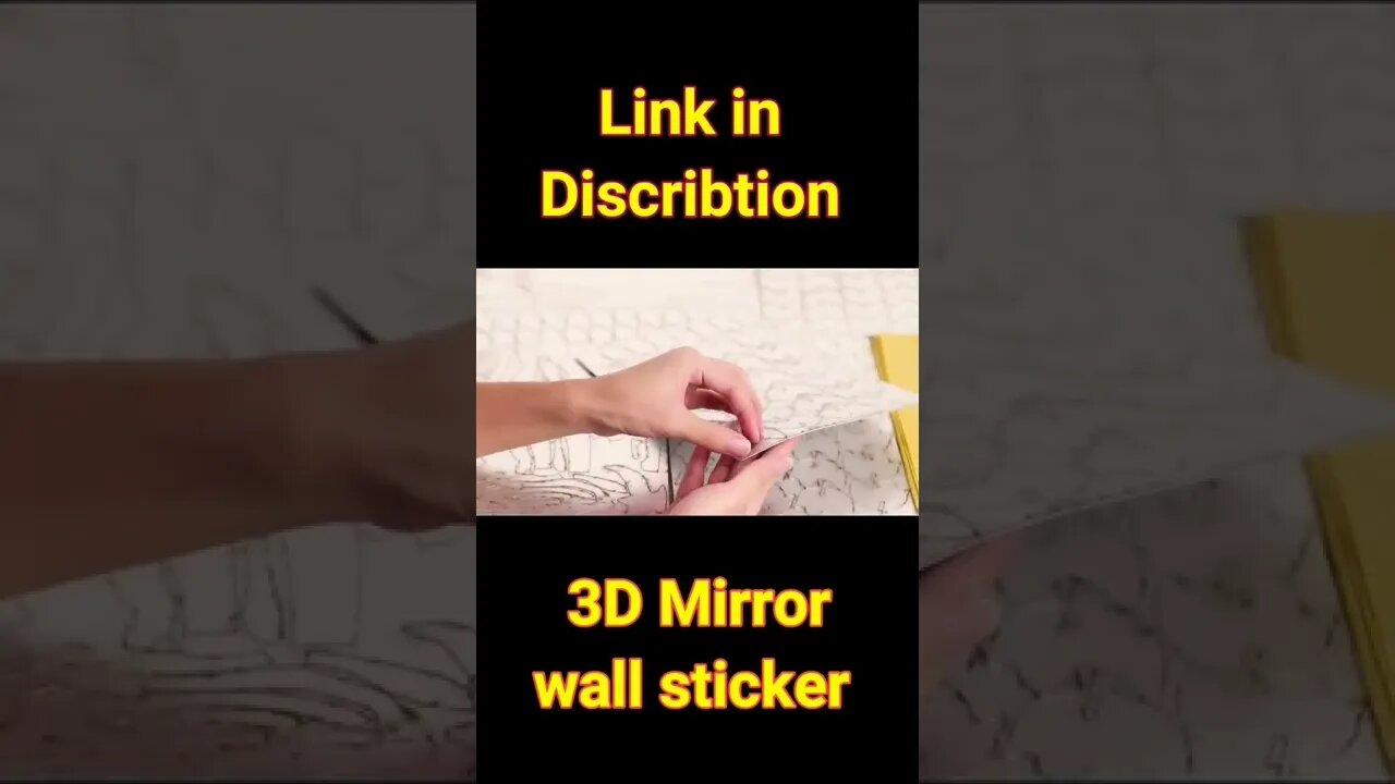 3D Mirror Wall Sticker #shorts #amazing #ytshorts yt