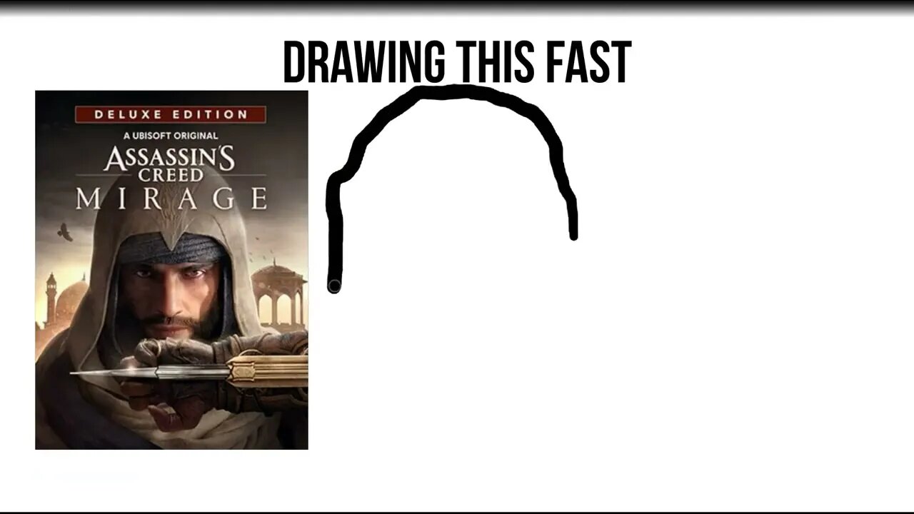 Drawing Assassins Creed Mirage Cover in 1 Minute #assassinscreedmirage