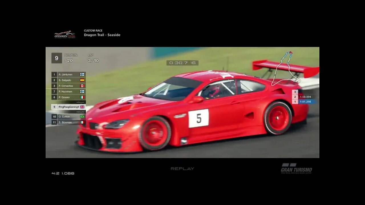 Gran Turismo Sport Dragon Trail Practice 10 Laps(BMW M6 GT3 Walkenhorst) - My MOST FOCUSED Race Yet!