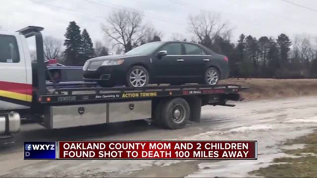 Oakland County Mom and 2 children found shot to death 100 miles away