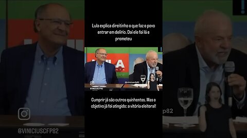 Lula explica direitinho o que faz o povo entrar em delírio. Daí ele foi lá e prometeu