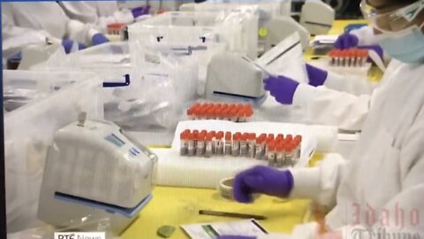 On November 28 2021 RTE News showed the word (HELP) in the laboratory