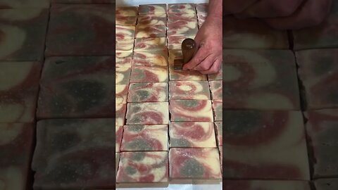 Stamping Cmiffs of Dover soap #lifeisshortusethegoodsoap