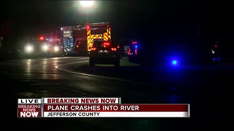 Plane crashes into Rock River in Jefferson County