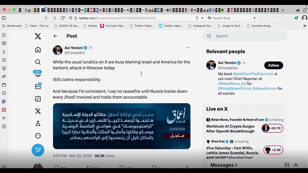 False Flag ISIS Claims Responsibility for Moscow Attack
