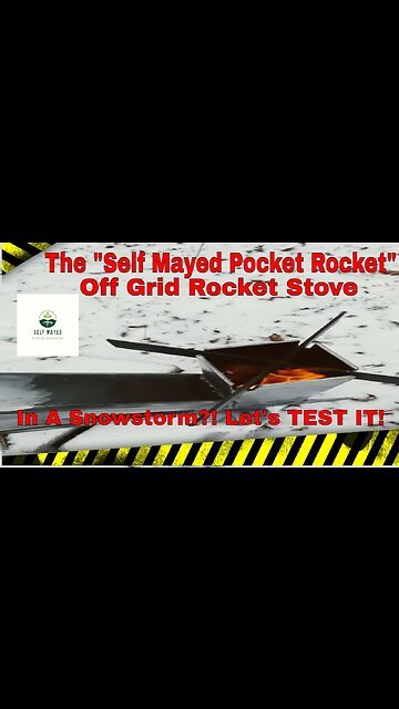 Off Grid Rocket Stove In A Snow Storm?! #shorts #diy #howto