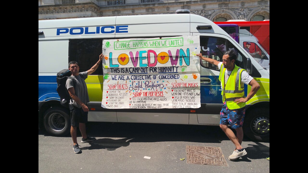 Freedom Protest Outside Downing Street 14th June 2021