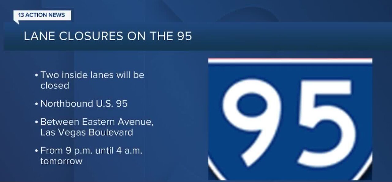 Traffic alert for US 95 in Las Vegas