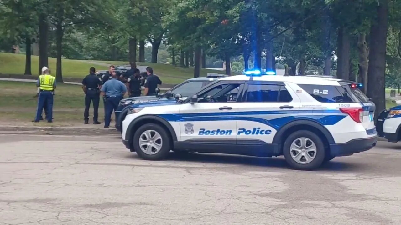 Boston police assisting State at Franklin Park