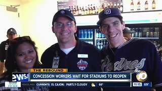 Concession workers wait for stadiums to reopen