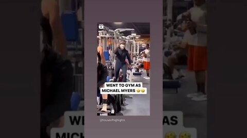 When Michael Myers 🎃 seeks victims at your 🏋️‍♂️? 👻💀#mikemyers #crystallake #halloween #shorts