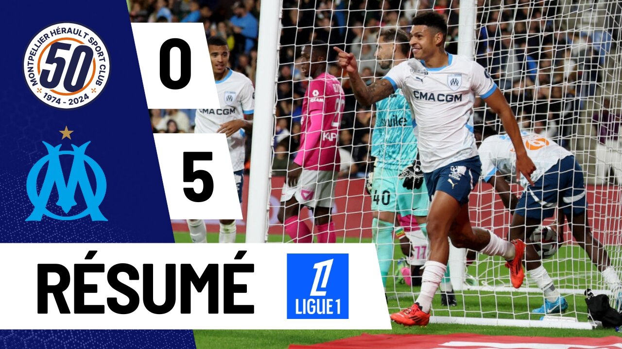 Marseille écrase Montpellier (5-0) !