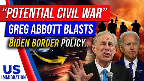 It Begins… “Potential Civil War” 🔥 Texas Gov. Greg Abbott 🚨 Blasts Biden Border Policy