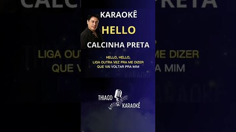 Karaokê - Hello - Calcinha preta #shorts