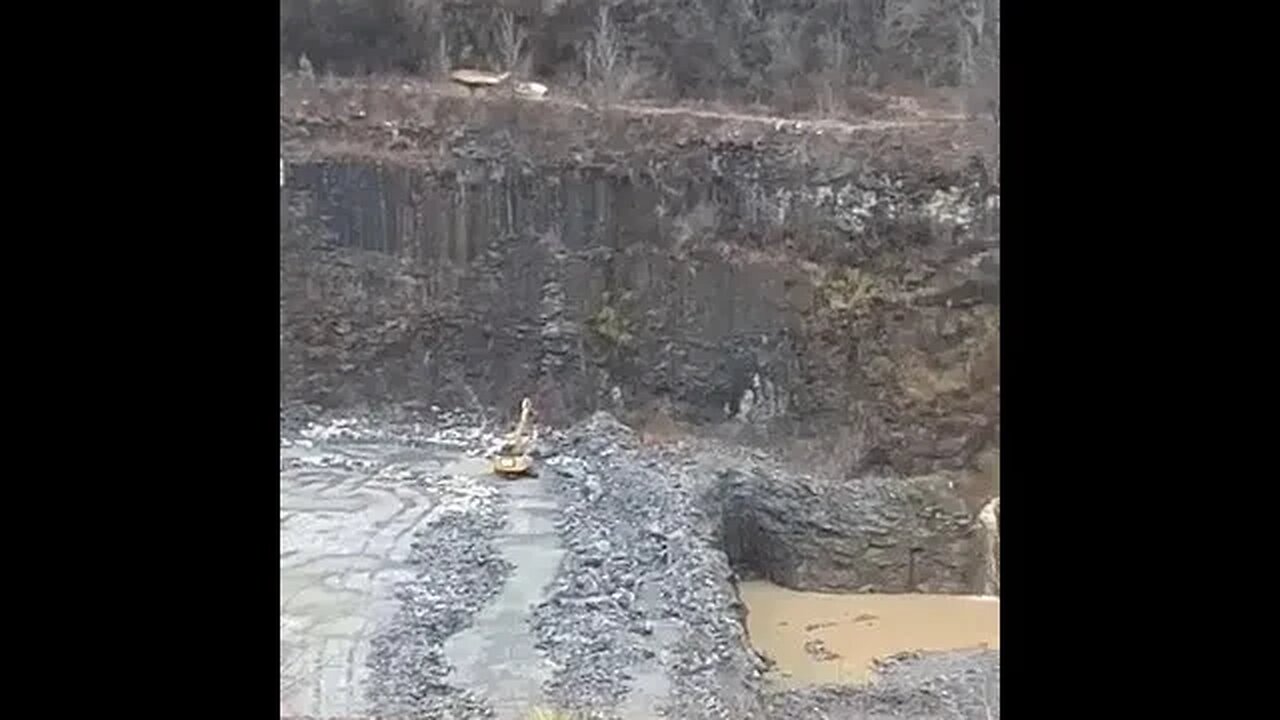 Huge Waterfall going inside mine while in operation.