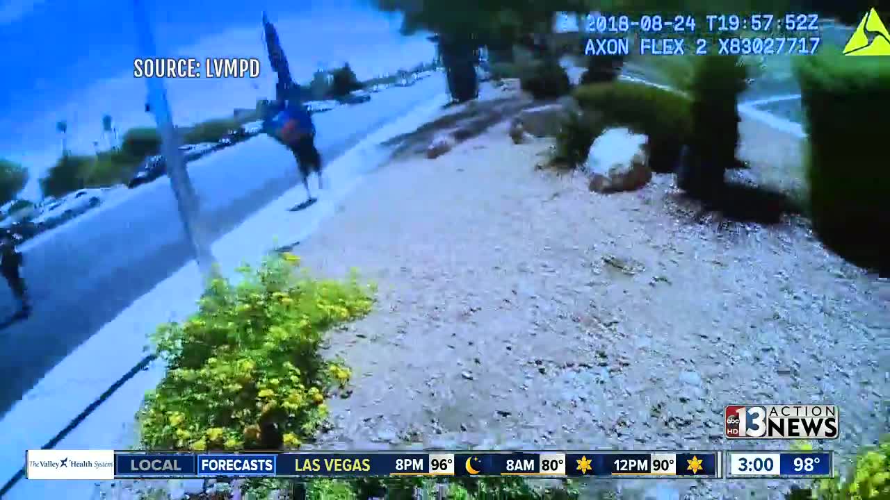 Body-camera video released after Las Vegas police shoot stabbing suspect