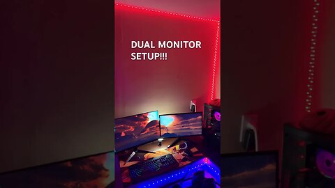 Dual monitor setup!!! #dualmonitor #setup #pc #pcgaming #built #shorts #yt