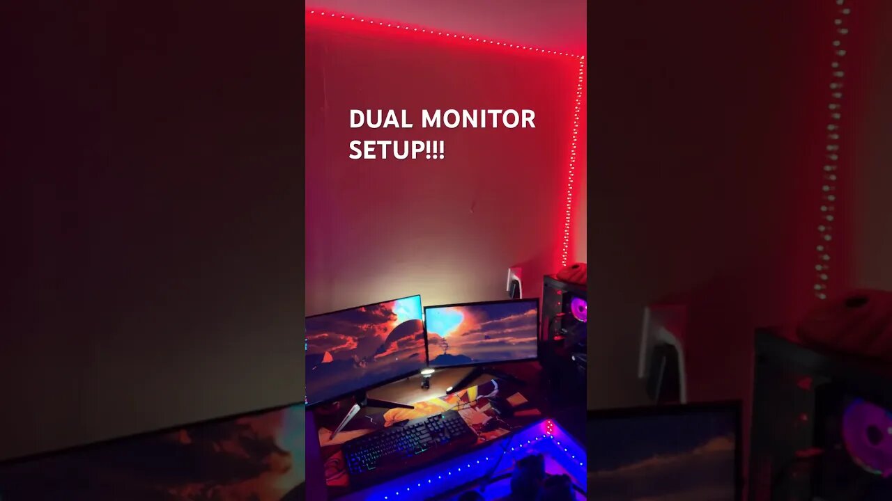 Dual monitor setup!!! #dualmonitor #setup #pc #pcgaming #built #shorts #yt