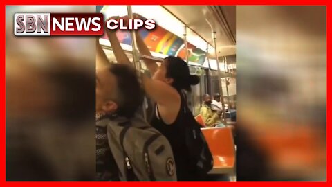 Passenger on a Subway Train Rips Off Propaganda Advertisements - 3998