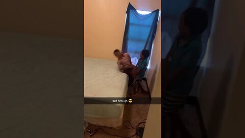 Set lil bro up 😢