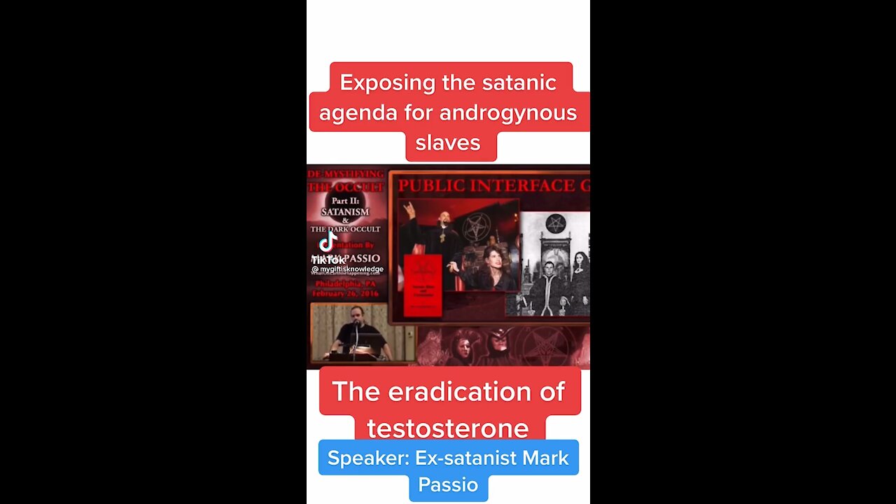 War on testosterone. Mark Passio