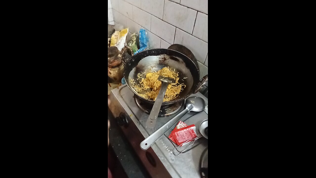 Home made Egg noodles in kitchen