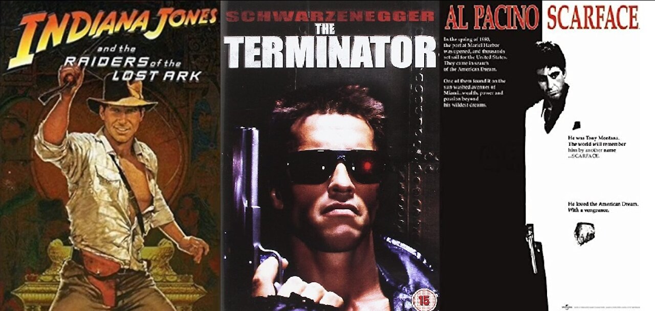Do you agree? VOTED BEST three 80's movies: Raiders of the lost Ark, Terminator, Scarface