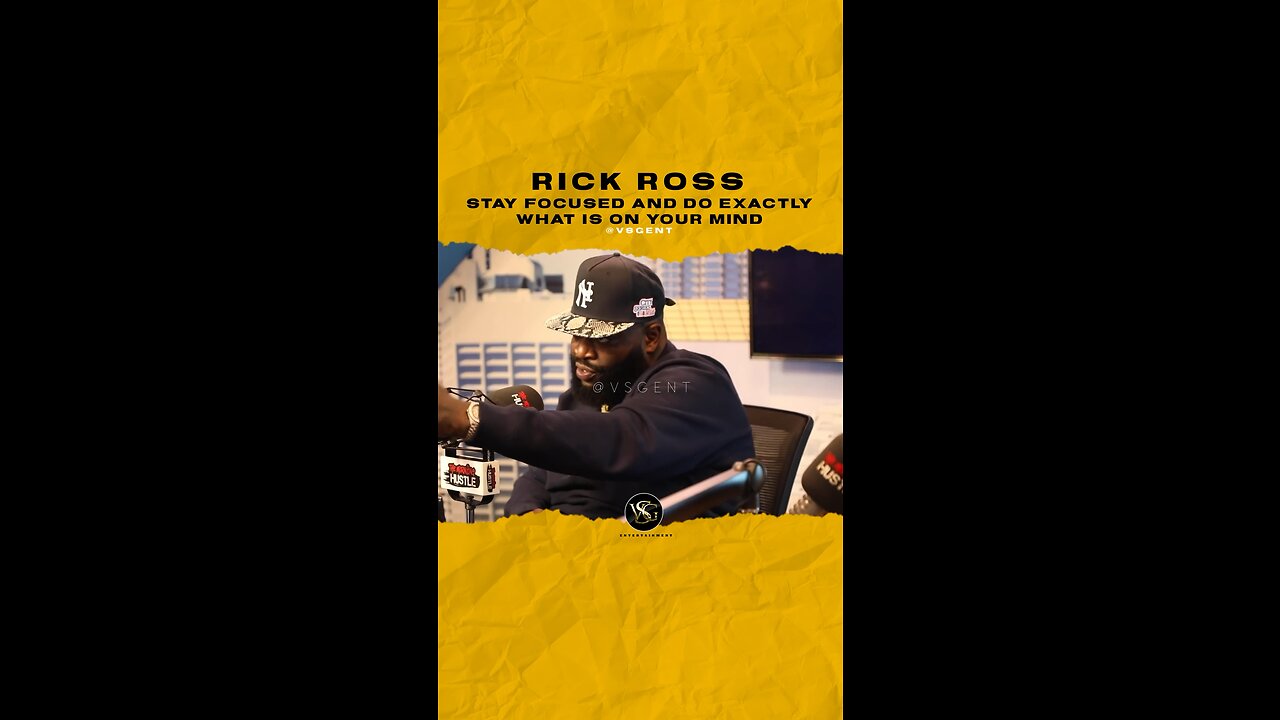 #rickross Stay focused and do exactly what is on your mind. 🎥 @morninghustleshow