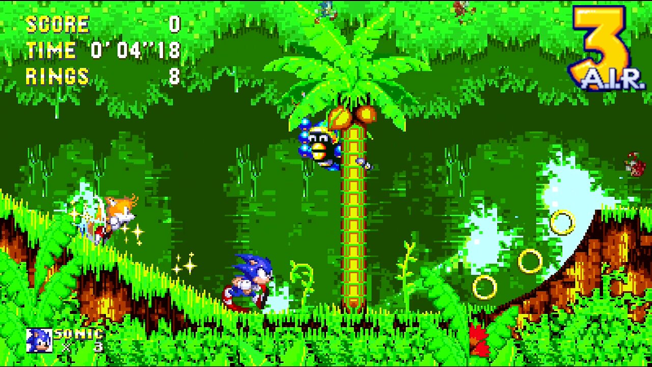 Sonic 3 Air Bash the Baddies Challenge AIZ Act 1