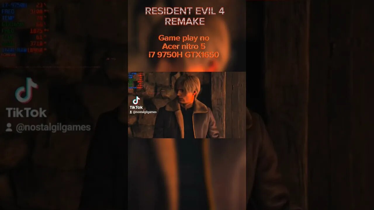 Resident Evil 4 Remake Game Play no Acer Nitro5/ i7 9750H/ GTX1650 (4GB)