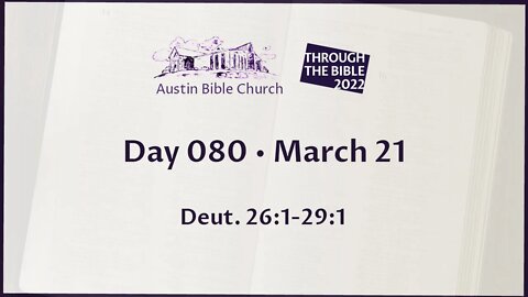 Through the Bible 2022 (Day 080)