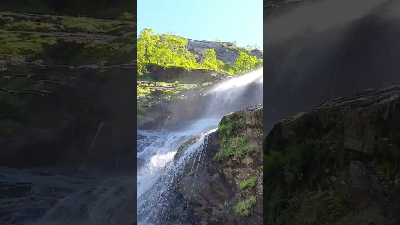 The flow of Steall Waterfall Scotland
