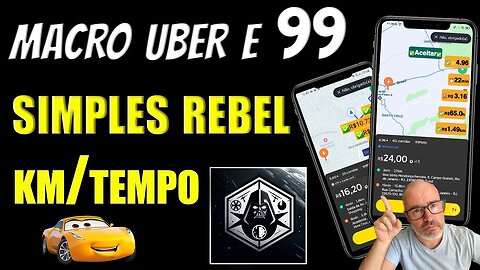 SIMPLES REBEL | Macro Uber e 99pop que lê tudo (Valor por km e hora + Combustível)