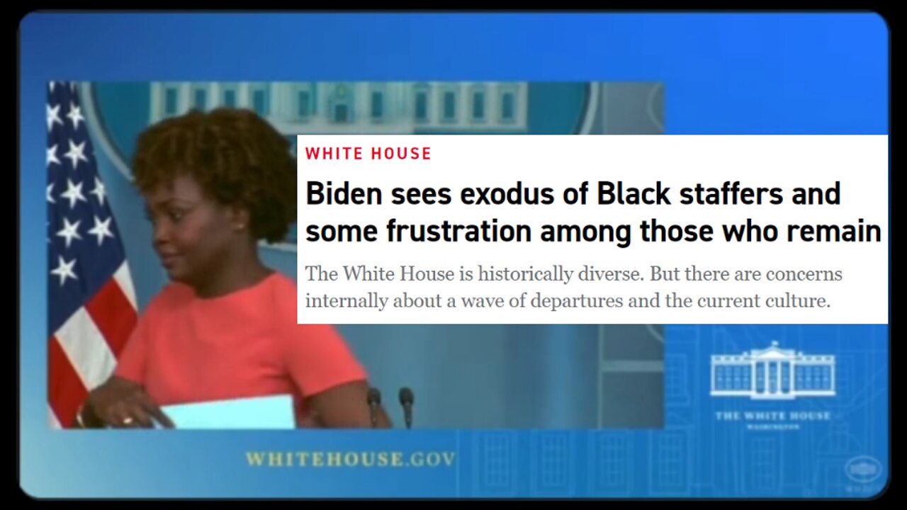 Historically Diverse White House BLEEDING Black Staffers, Press Sec. Runs Away When Asked