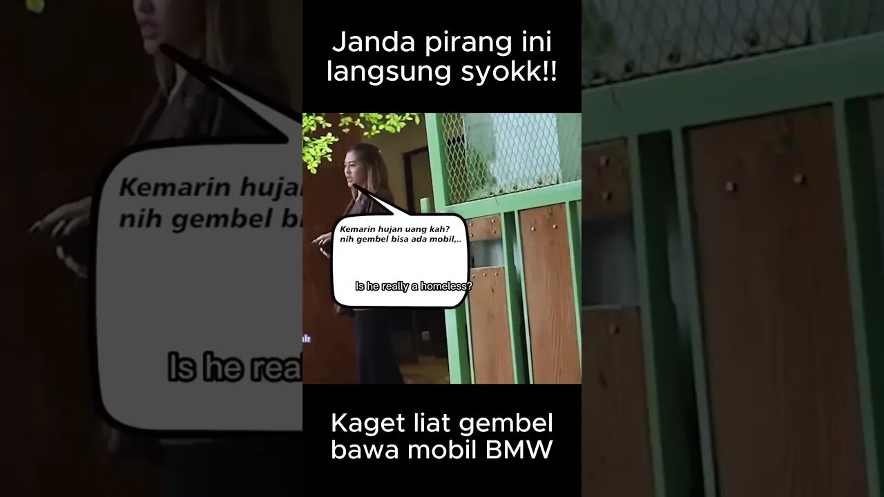 Janda pirang ini langsung syokk!! Kegat liat gembel bawa mobil BMW