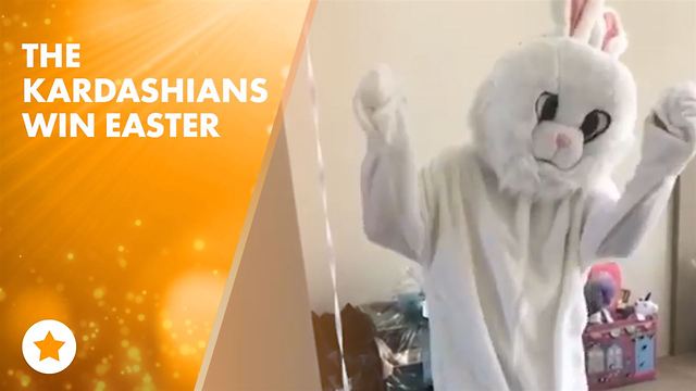 Kanye and John Legend dress up as Easter Bunnies!