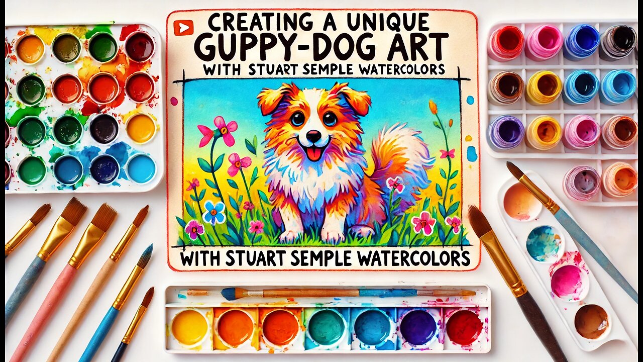 Creating a Unique Guppy-Dog Art with Stuart Semple Watercolors