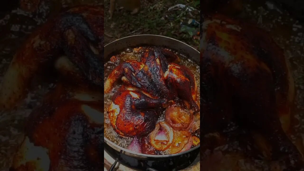 Jamaican Sunday Dinner | #asmr #forest #jamaica #fire #outdoorcooking #nature