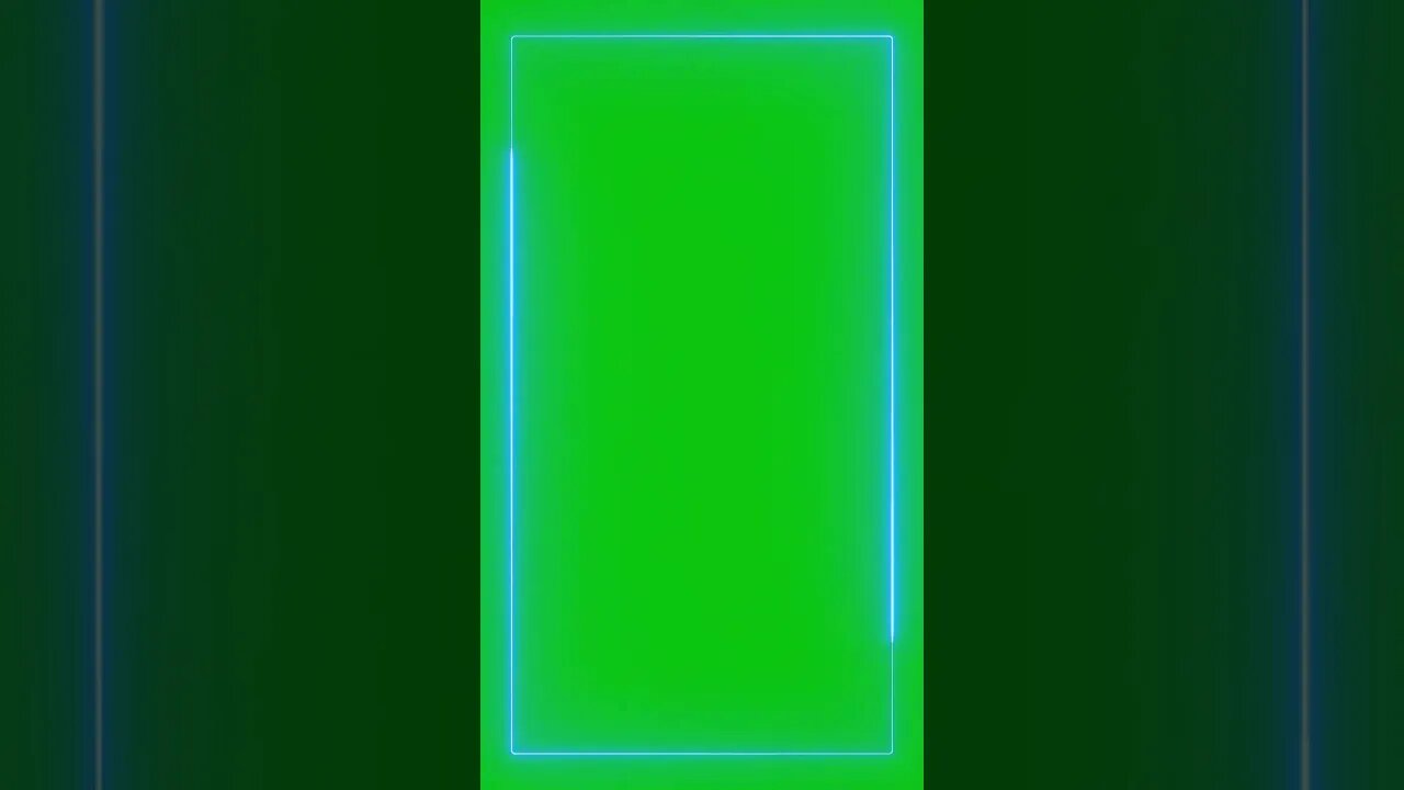 Blue Neon Border Green Screen Overlay Motion Graphics Copyright Free