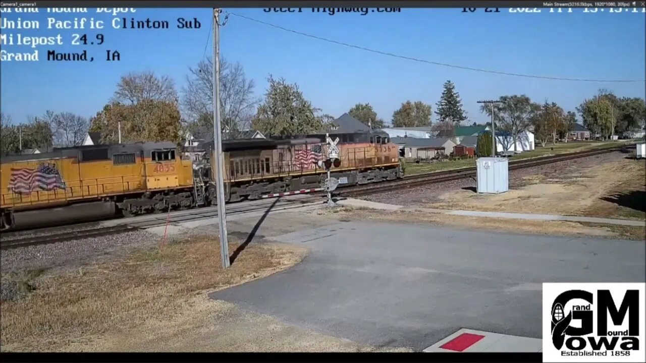 EB Manifest with NS 1800 at Belle Plaine and Grand Mound, IA on October 21, 2022