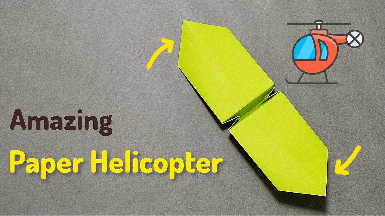 How to Make an Amazing "Paper Helicopter". DIY Crafts Origami