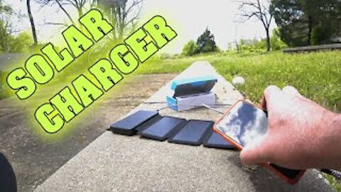 Best Cell Phone Solar Charger for Camping ~ Hiking Outdoors ~ Action Cam Portable