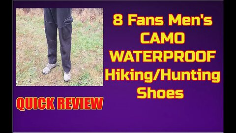 Camo Hiking or Hunting Shoes, Lightweight, Waterproof - 8 Fans