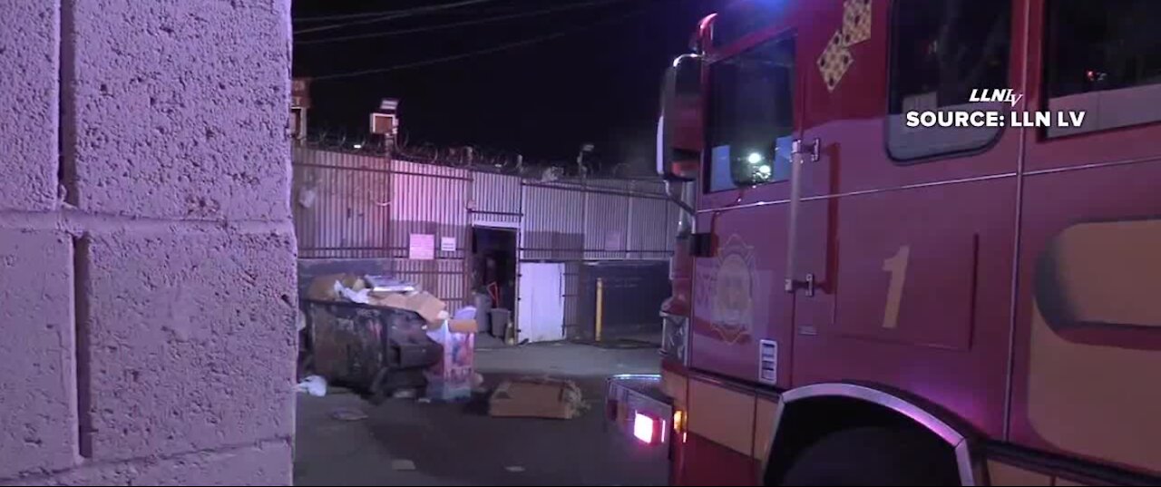 Las Vegas firefighters battle thrift store fire, arson to blame