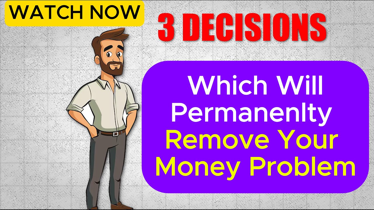 "पैसे की तंगी से परेशान!? 🙋🙋3 Secret Decisions💸💸Which Will Remove Your Struggling With Money Problem