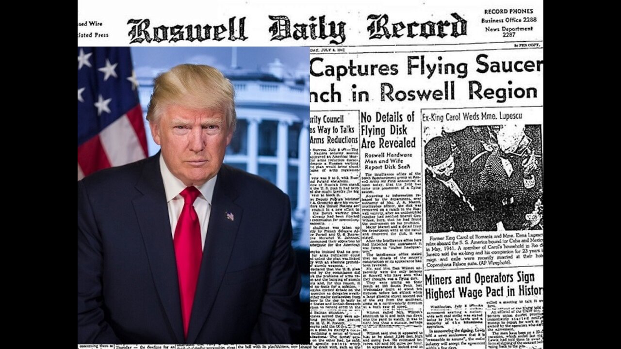 UFO Disclosure 2020- Trump on Roswell