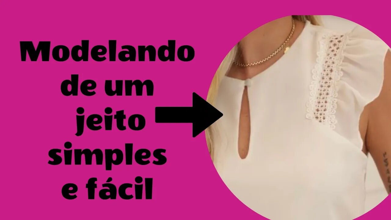 Aprenda modelar blusa simples e bem fácil